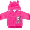 Zimní kabátek chlupáčková bundička s kapucí Cute Bunny Baby Nellys – malinová, vel. 62