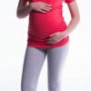 Be MaaMaa Těhotenské barevné legíny 3/4 délky – šedá, vel. L