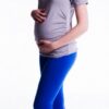 Be MaaMaa Těhotenské barevné legíny 3/4 délky – tm. modrá, vel. L