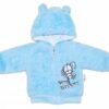 Zimní kabátek chlupáčková bundička s kapucí Cute Bunny Baby Nellys – modrá, vel. 80