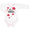 Body dlouhý rukáv s vtipným textem Baby Nellys, Bola tu BABIČKA