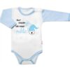Body dl. rukáv s vtipným textem Baby Nellys, Keď nespím ja, tak nespí nikto,vel. 80, kluk