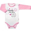 Body dlouhý rukáv s vtipným textem Baby Nellys, Trenérka celej rodiny, vel. 62