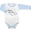 Body dlouhý rukáv s vtipným textem Baby Nellys, Trenér celej rodiny, vel. 62