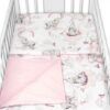 6-ti dílná výhod. sada s dárkem pro miminko Baby Nellys, 120×90 Slon a duha, růžová/bílá