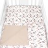 Mantinel s povlečením, 3dílná sada Louka, Baby Nellys, béžová/hnědá