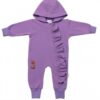 Teplákový overal s volánkem a kapucí GIRL, Baby Nellys, fialový