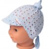 Letní šátek s kšiltem, bavlna, Madeira, Baby Nellys – sv. modrý, vel. 9/36 m