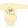 Body dlouhý rukáv Made with love, Baby Nellys, žluté, vel. 62
