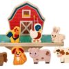 Dřevěná balanční hra, puzzle – Farma se zvířátky