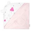 Zavinovací deka s kapucí, bavlna + jersey, I love Girl Baby Nellys, růžová