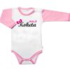Body dlouhý rukáv s vtipným textem Baby Nellys, Malá Koketa, holka, vel. 74