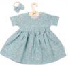 Mušelínové šatičky + čelenka 2-dílná sada Dino, Baby Nellys, mátové, vel. 86