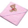 Kojenecká froté osuška s kapucí 80x80cm  Sweet dreams by TEDDY – růžová