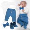 4D sada pro chlapečky Baby Elegán – modrý, vel. 74