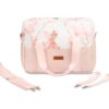 Taška ke kočárku, ekokůže, Víla Ema, růžová, bílá