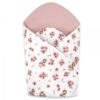 Novorozenecká zavinovačka, bavlna, Kačenky – bílá, pudrově růžová