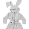 Dětský mušelínový župan s oušky Bunny – šedý