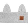 Čelenka Cat s oušky pro děti Hand Made – šedý melír, 1-3 roky
