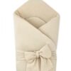 Elegantní mušelínová zavinovačka s vázáním Nature, 75×75 cm, béžová