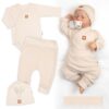 Rostoucí 3dílná sada pro miminko Nature – béžová