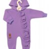 Teplákový overal s volánkem a kapucí GIRL, Baby Nellys, fialový, vel. 86