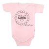 Body krátký rukáv Made with love, Baby Nellys, růžové, vel. 74