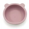 Silikonová miska s přísavkou Medvídek, průměr 12 cm – růžová
