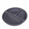 Silikonový talíř, tříkomorový – antracit